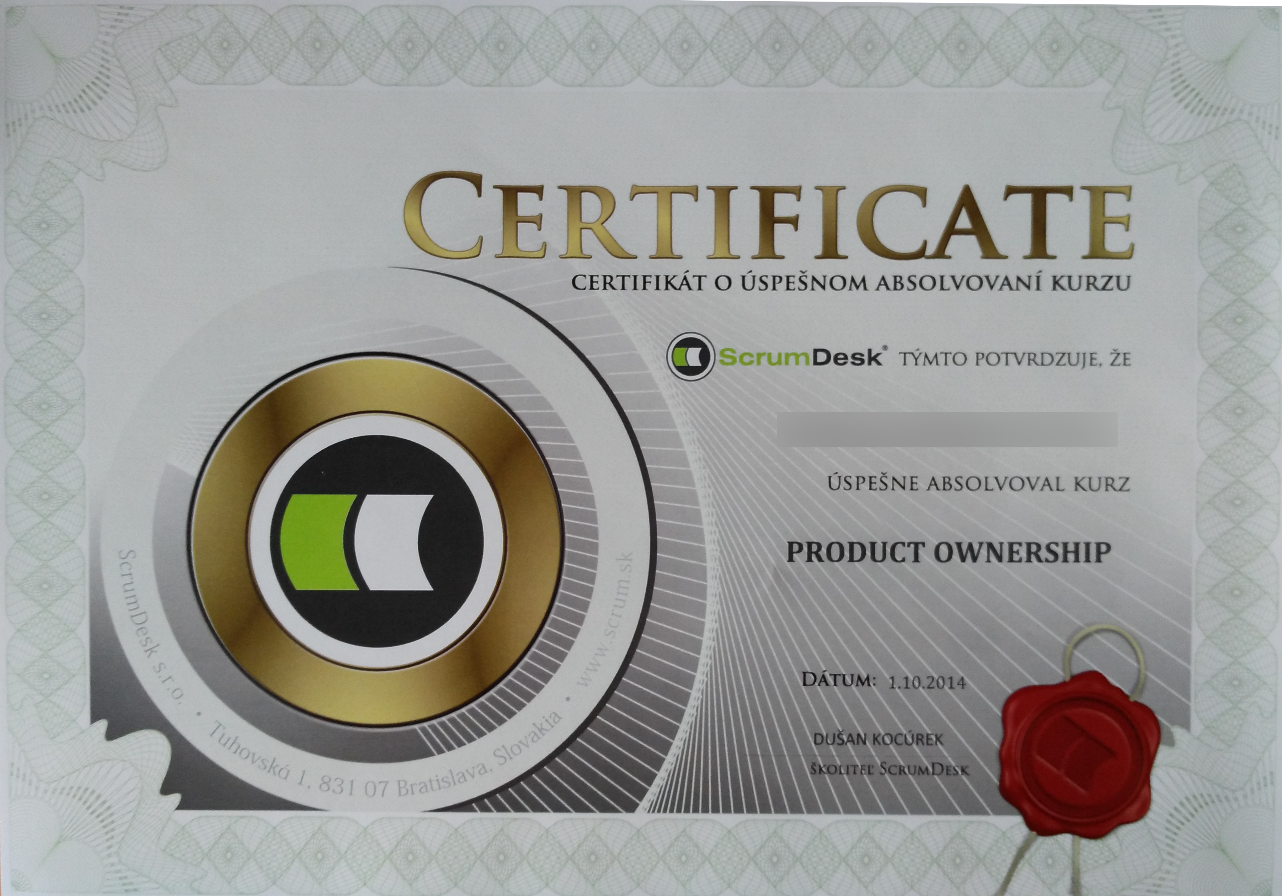 Certifikat Certifikat